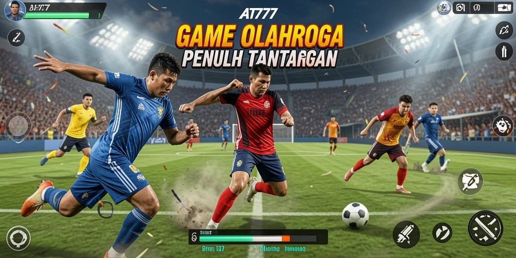 Screenshot utama AT777 menunjukkan pertandingan olahraga yang mendebarkan.