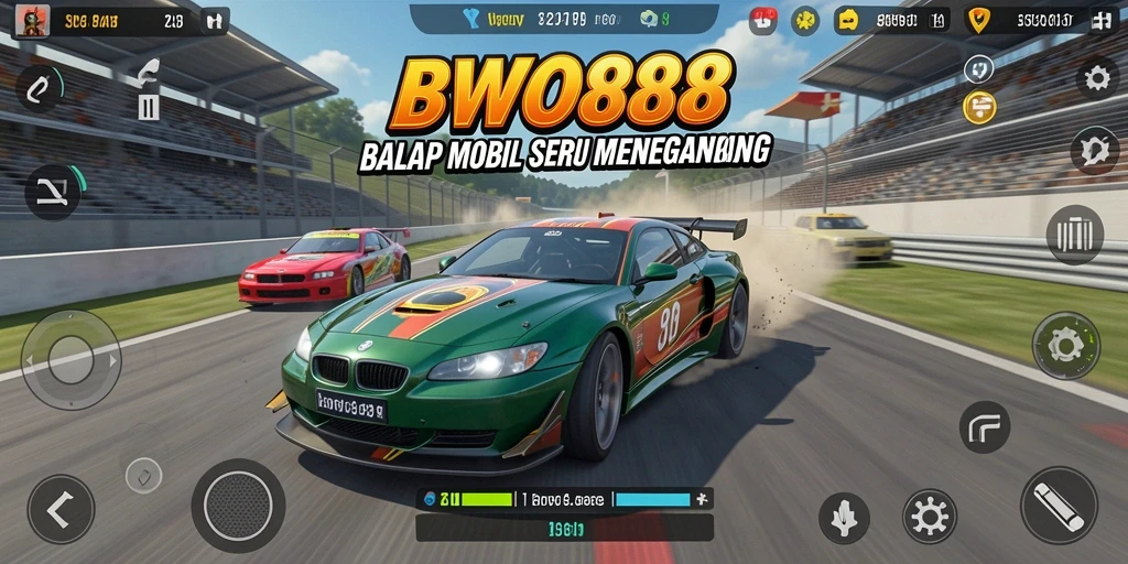 Tampilan balapan menarik dalam BWO888 dengan mobil-mobil cepat.
