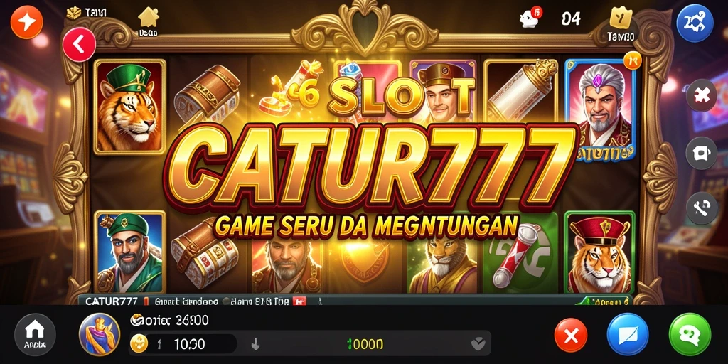 Screenshot gameplay menampilkan simbol slot yang bergerak.