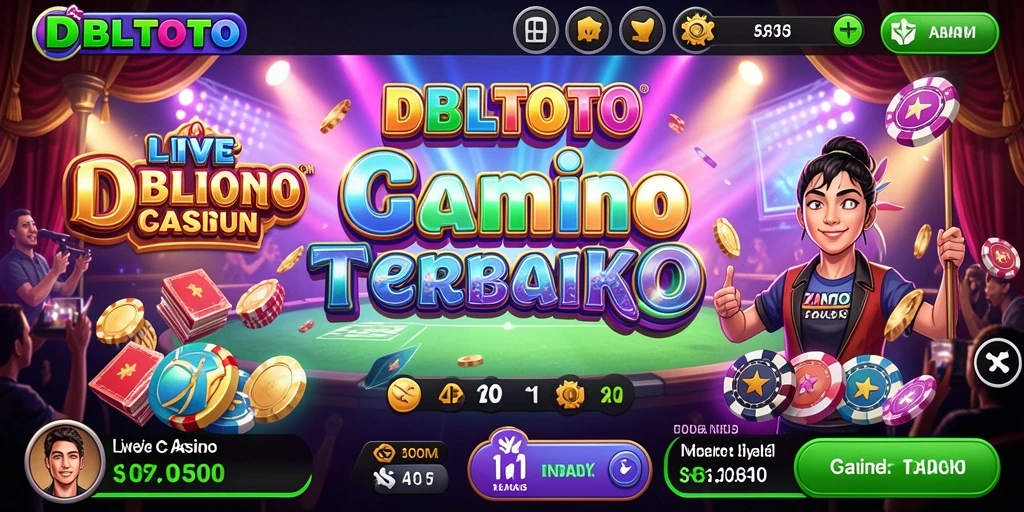 Screenshot DBLTOTO menampilkan dealer dan permainan Live Casino yang seru.