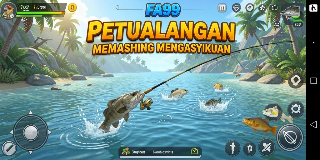 Tampilan menarik dari gameplay memancing di FA99.