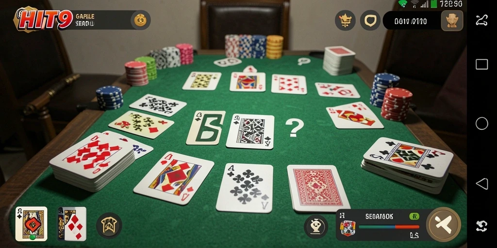 Tampilan screenshot yang menampilkan serunya gameplay Gaple HIT9.