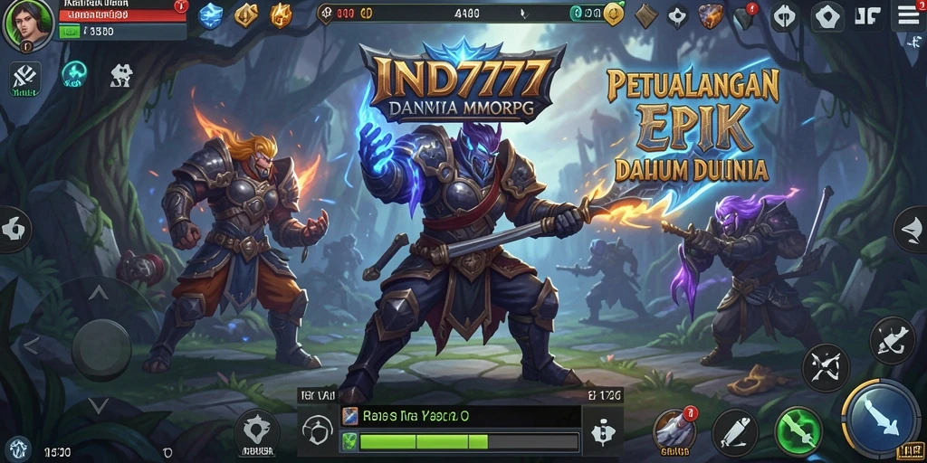 Tampilan gameplay seru di dalam dunia fantasy MMORPG IND777.