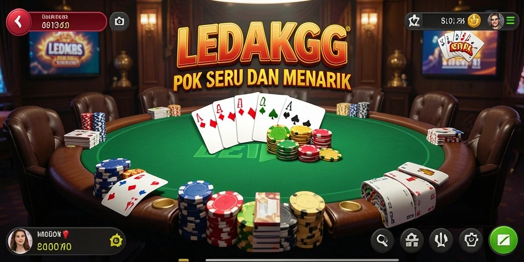 Tampilan seru gameplay poker di LEDAKGG
