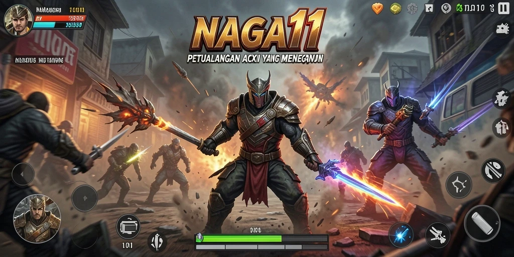 Screenshot NAGA11 menampilkan aksi menegangkan dalam pertarungan sengit.