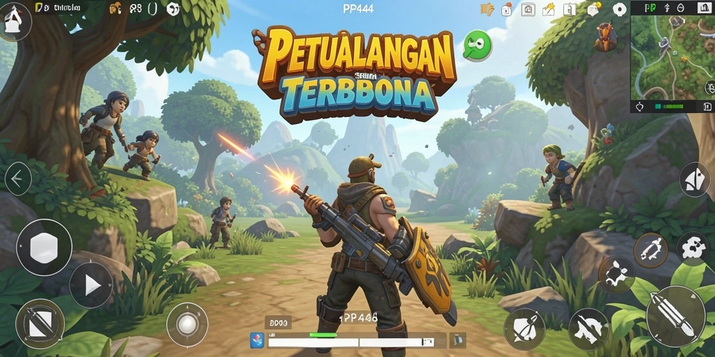 Tampilan gameplay PP444 yang menampilkan dunia terbuka menakjubkan.