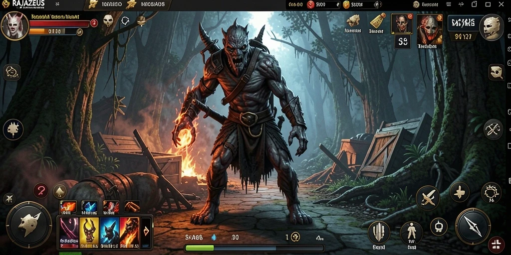 Gameplay RAJAZEUS penuh ketegangan dan misteri.
