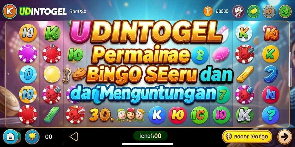 Tampilan gameplay seru Bingo di UDINTOGEL dengan banyak pilihan kartu.