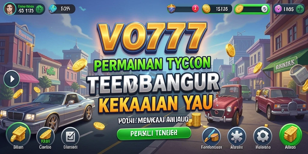Tampilan gameplay VO777 dengan berbagai fitur tycoon yang menarik.